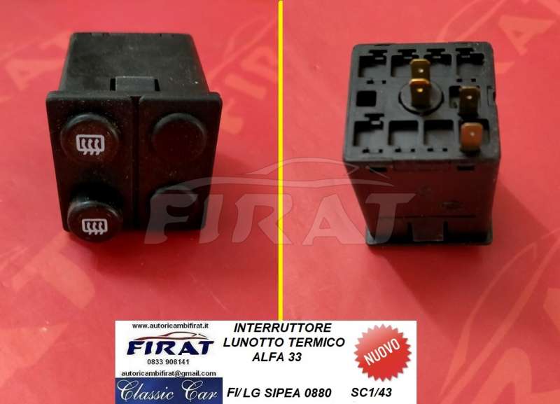 INTERRUTTORE LUNOTTO TERMICO ALFA 33 (0880)